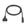 Aisens Cable de Alimentación Forma 8 CEE 7/16 Macho a C7 Hembra Negro 1,5m